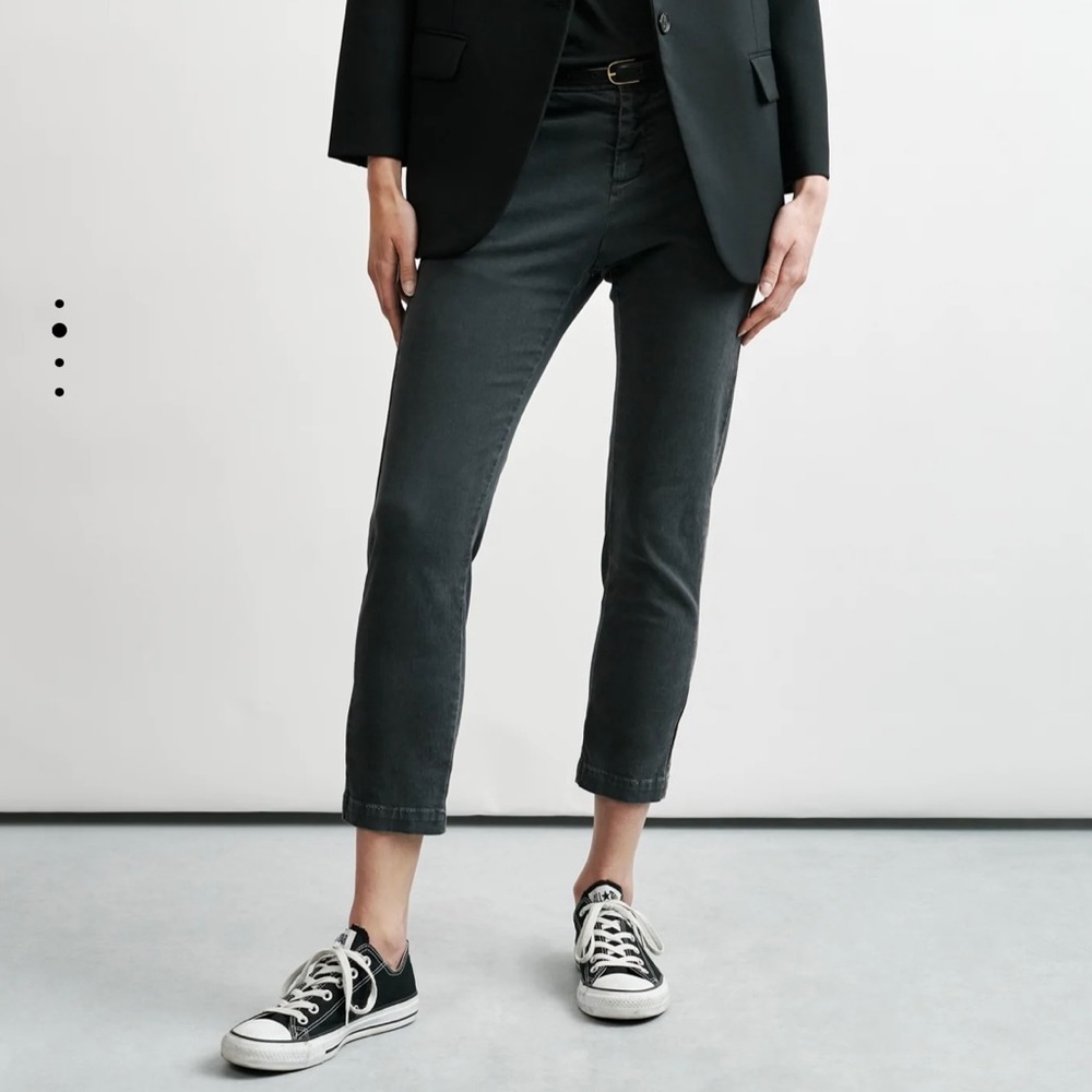 COPY - Nili Lotan Washed Carbon Grey Cotton Tel Aviv Pant sz 12 EUC